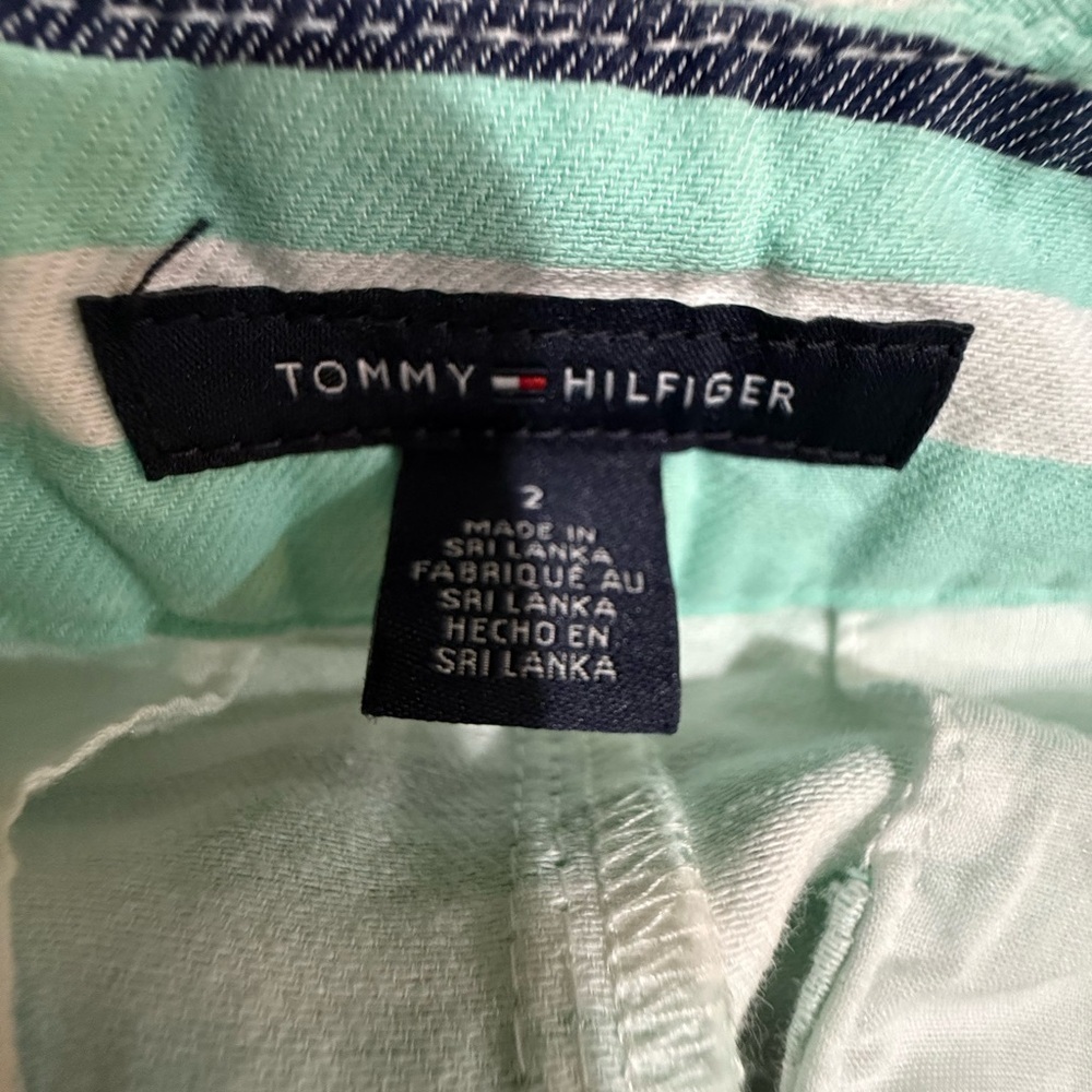 Tommy Hilfiger Mint and Navy Striped Mini Skirt Size 2 - Picture 7 of 11